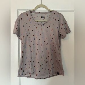 REI Multicolor Patterned Short Sleeve Tee
